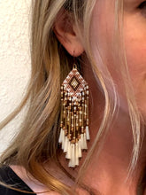 Load image into Gallery viewer, Large Shell Fringe Earrings
