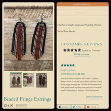 Load image into Gallery viewer, Beaded Fringe Earrings
