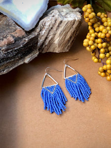 Periwinkle Fringe Earrings