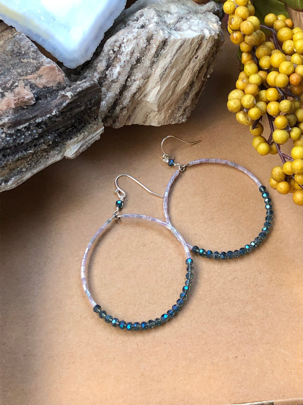 Beaded Hoops