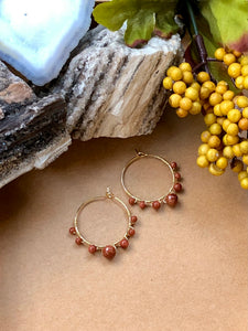 Goldstone Hoop Earrings