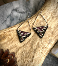 Load image into Gallery viewer, Small Beaded Triangle Earrings
